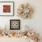 Fall Wreaths for Front Door 19 inch White Fall Wreath with Artificial Maple Leaves Pumpkin Autumn Leaf Thanksgiving Halloween Harvest Door Decorations for Wall Porch Home Decor (White)